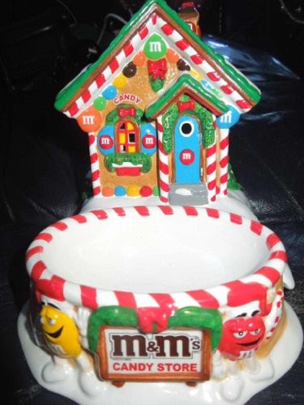 Department 56 Candy Store Lighted House & Candy Dish M&M's Christmas Village